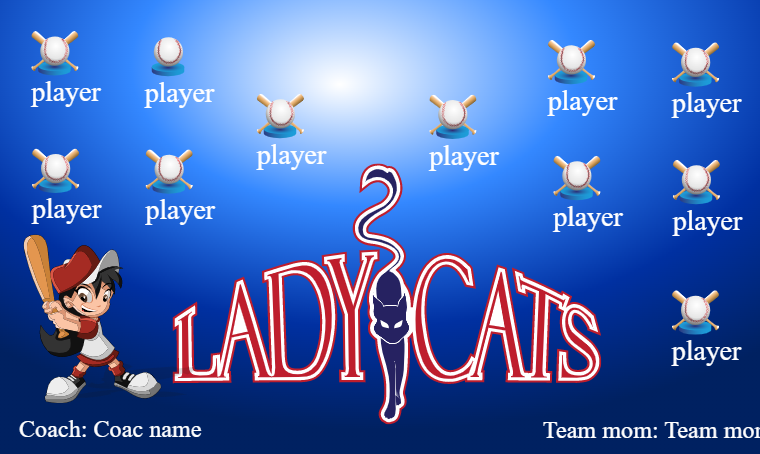 Lady Cats - Softball Banner