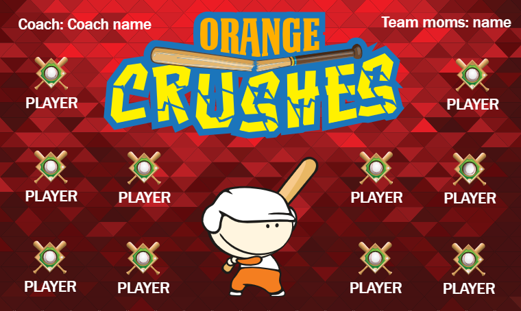 Orange Crushes - Softball Banner