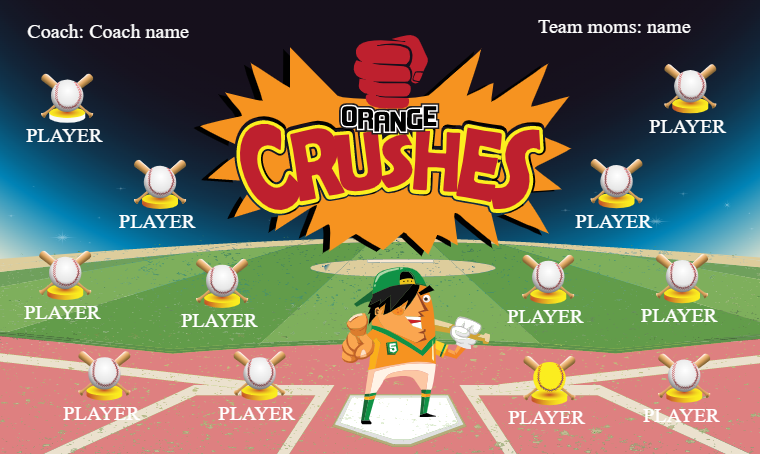 Orange Crushes 2 - Softball Banner