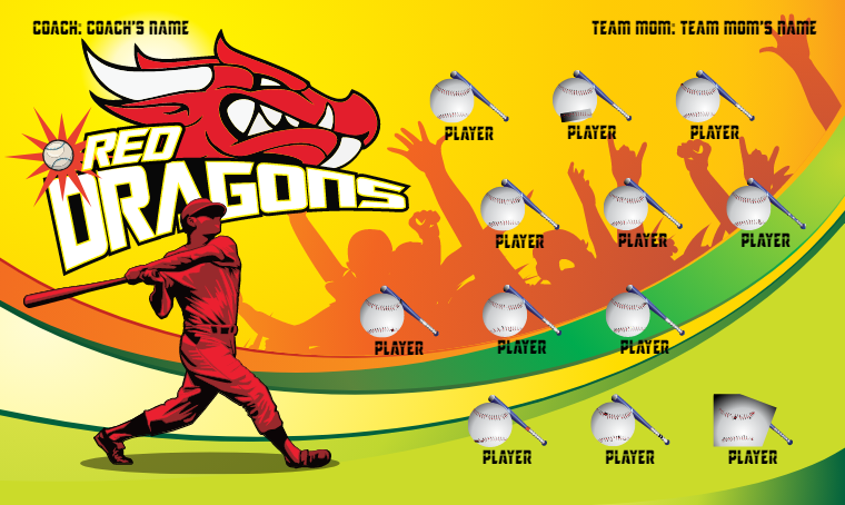 Red Dragon 2 - Softball Banner