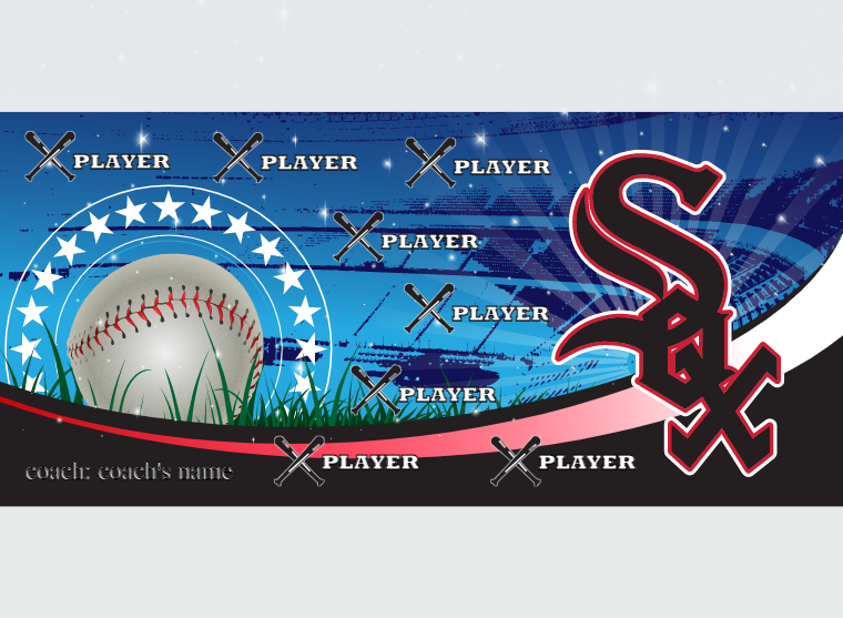 Chicago White 2 - Baseball - Pole Pocket Banner
