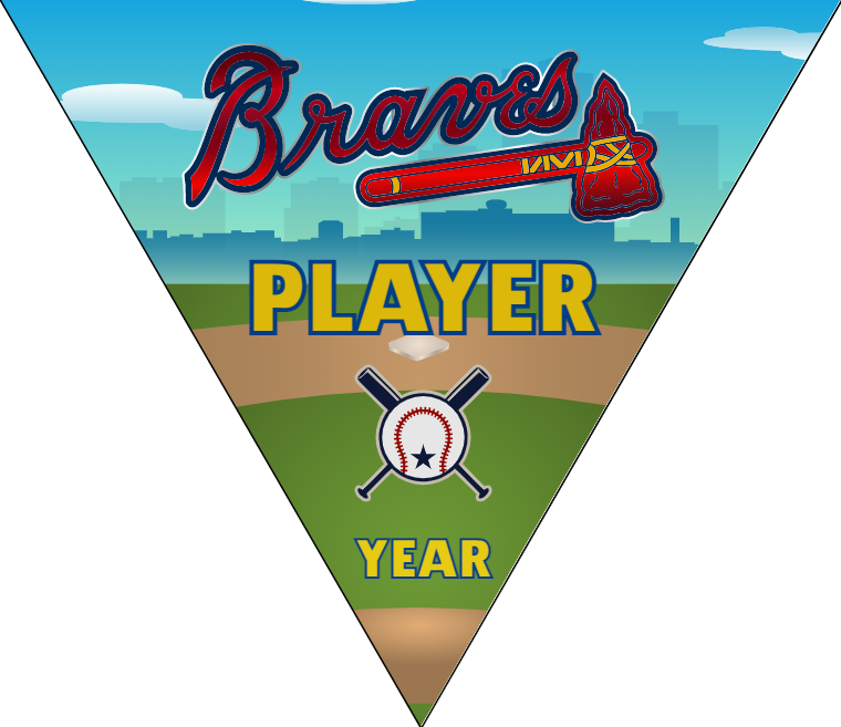 Braves 3 - Triangle Baseball Banners