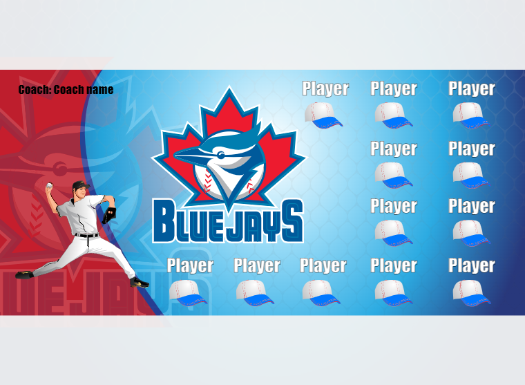 Blue Jays - Baseball - Pole Pocket Banner