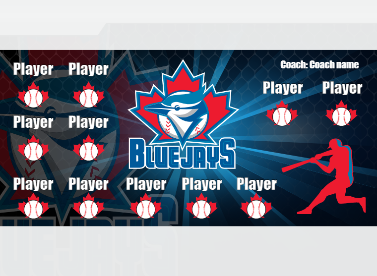 Blue Jays 4 - Baseball - Pole Pocket Banner