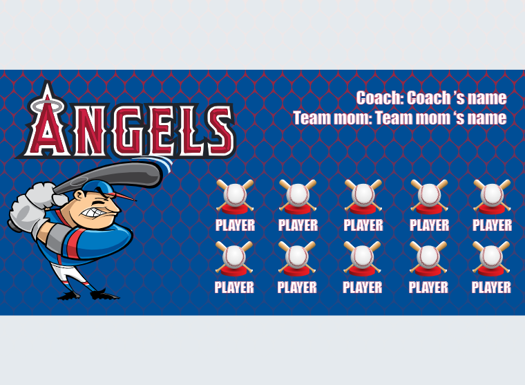 Angels 4 - Baseball - Pole Pocket Banner