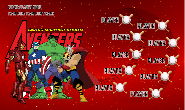 Avengers - Softball Banner