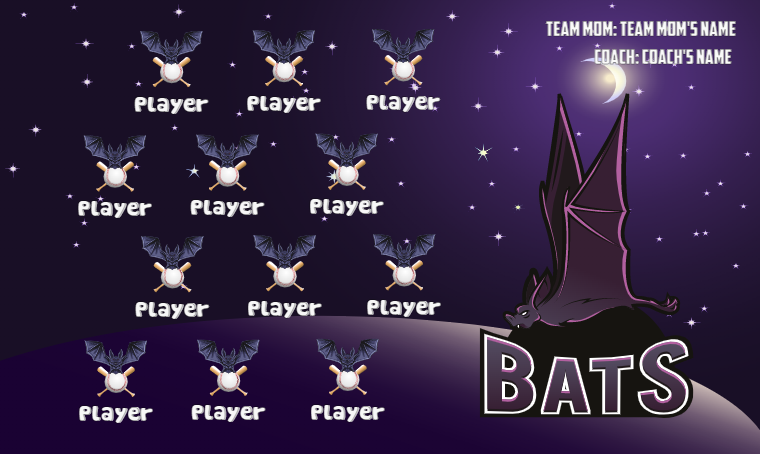 Bats - Softball Banner