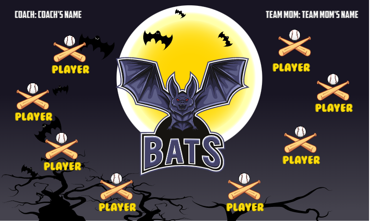 Bats 2 - Softball Banner