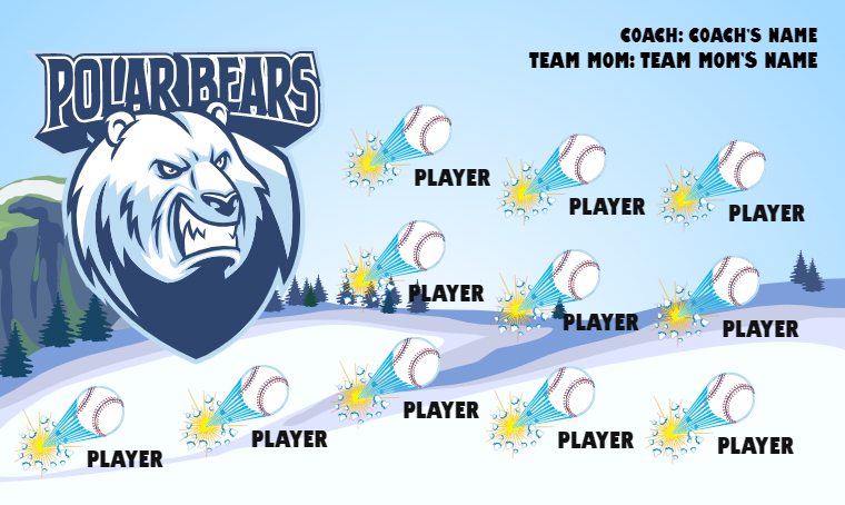 Polar Bears - Softball Banner