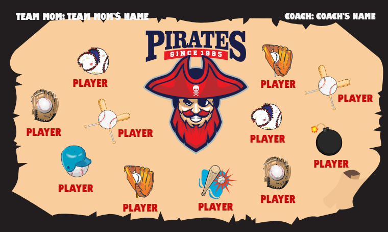 Pirates - Softball Banner