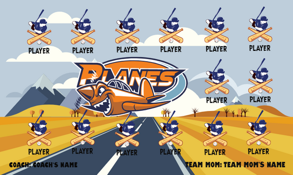 Planes - Softball Banner