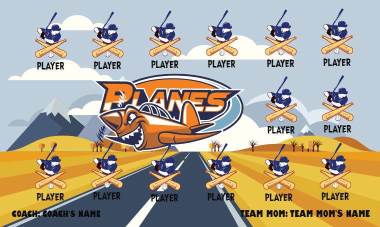 Planes - Softball Banner