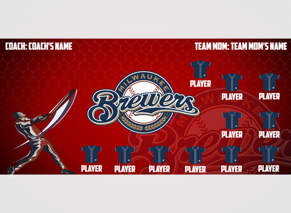 Brewers 2 - Baseball - Pole Pocket Banner