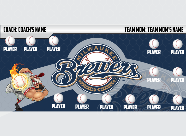 Brewers - Baseball - Pole Pocket Banner