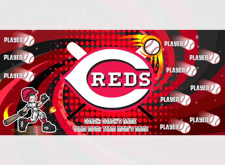 Cincinnati 2 - Baseball - Pole Pocket Banner