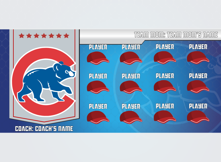 Cubs - Baseball - Pole Pocket Banner