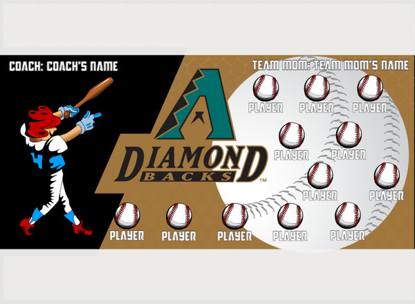 Diamond Black 2 - Baseball - Pole Pocket Banner