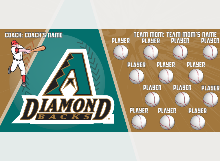 Diamond Black - Baseball - Pole Pocket Banner