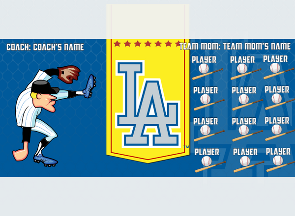 Dodgers - Baseball - Pole Pocket Banner