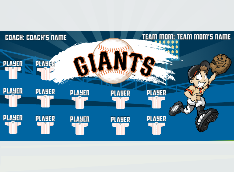 Giants 2 - Baseball - Pole Pocket Banner