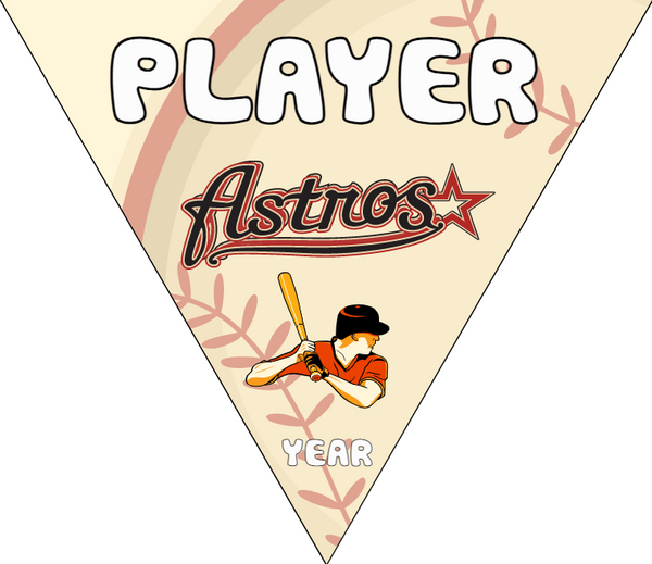 Astros 8 - Triangle Baseball Banners