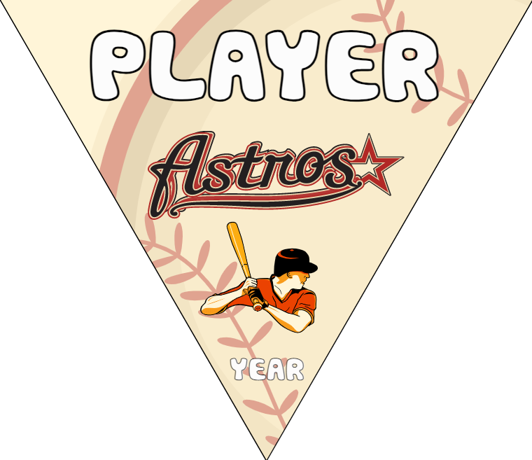 Astros 8 - Triangle Baseball Banners