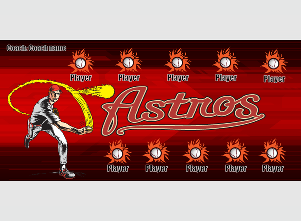 Astros - Baseball - Pole Pocket Banner