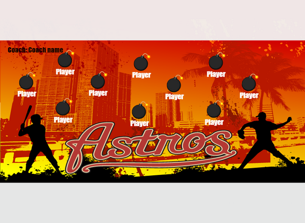 Astros - Baseball - Pole Pocket Banner