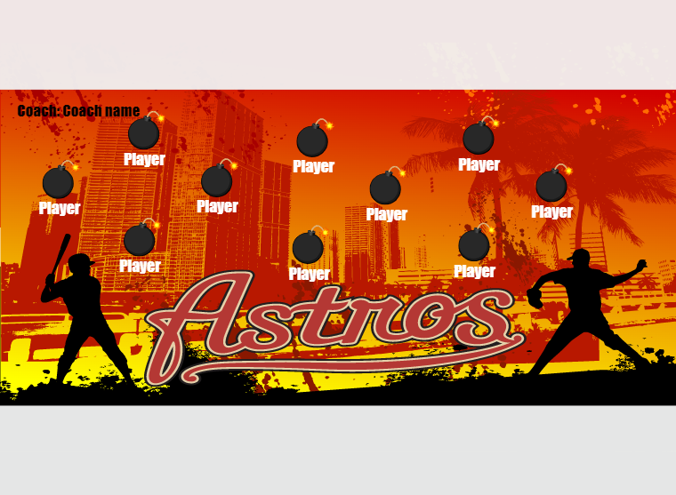 Astros - Baseball - Pole Pocket Banner