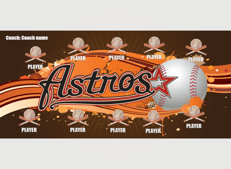 Astros - Baseball - Pole Pocket Banner