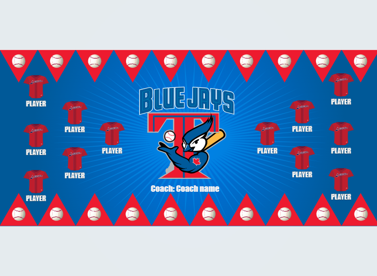 Blue Jays - Baseball - Pole Pocket Banner