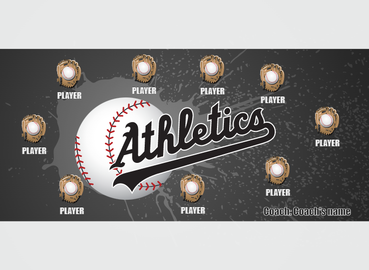 Athletics - Baseball - Pole Pocket Banner