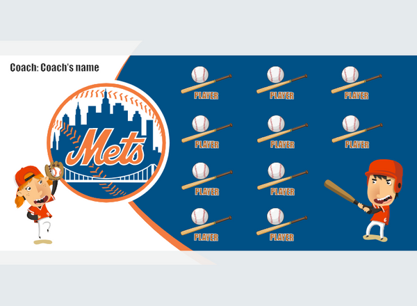 Mets - Baseball - Pole Pocket Banner