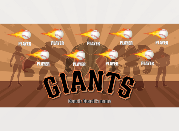 Giants - Baseball - Pole Pocket Banner
