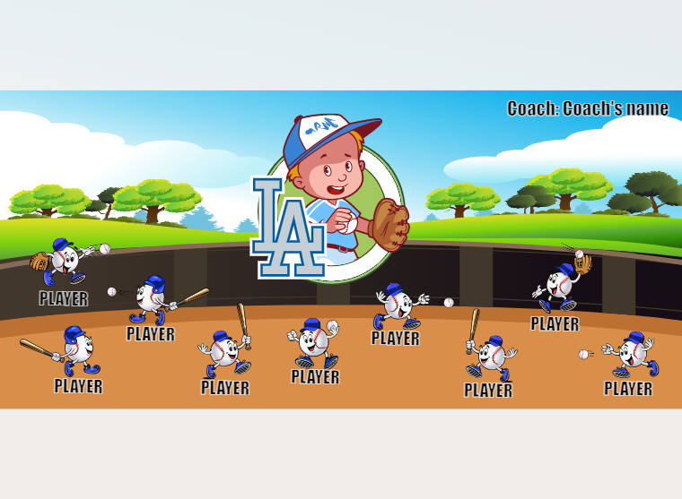 Dodgers - Baseball - Pole Pocket Banner