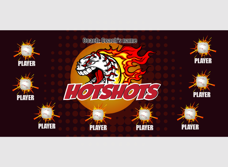 Hotshots - Baseball - Pole Pocket Banner
