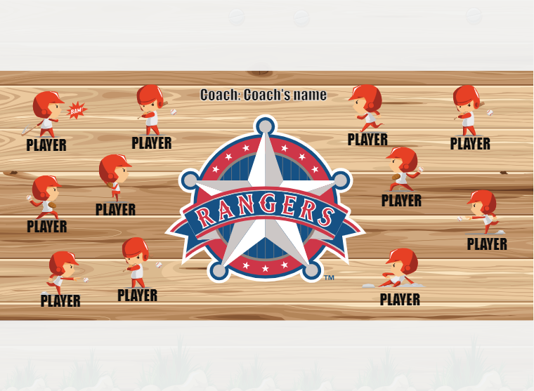 Rangers - Baseball - Pole Pocket Banner