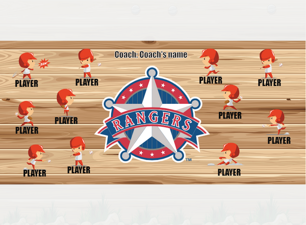 Rangers - Baseball - Pole Pocket Banner