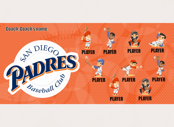 Padres - Baseball - Pole Pocket Banner