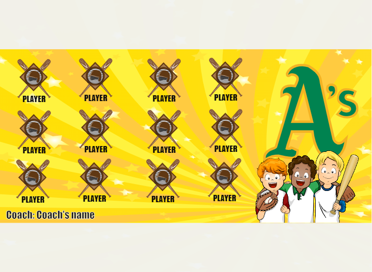 Oakland - Baseball - Pole Pocket Banner