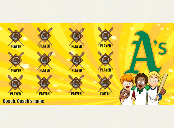 Oakland - Baseball - Pole Pocket Banner