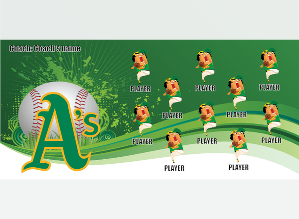 Oakland - Baseball - Pole Pocket Banner