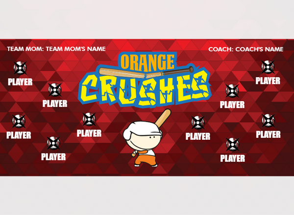 Orange Crush 1 - Softball - Pole Pocket Banner