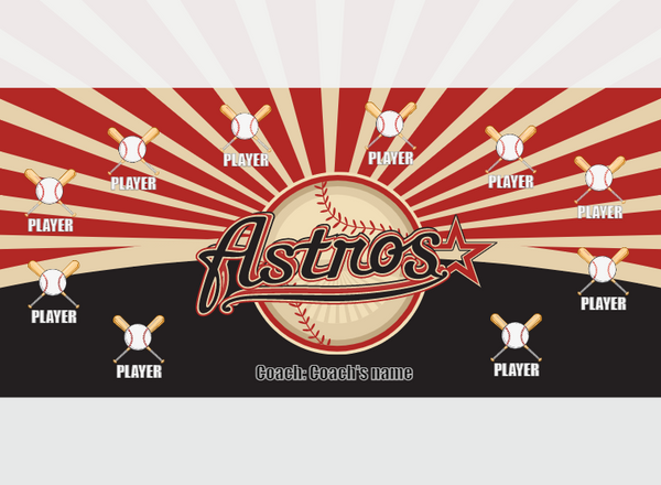 Astros - Baseball - Pole Pocket Banner