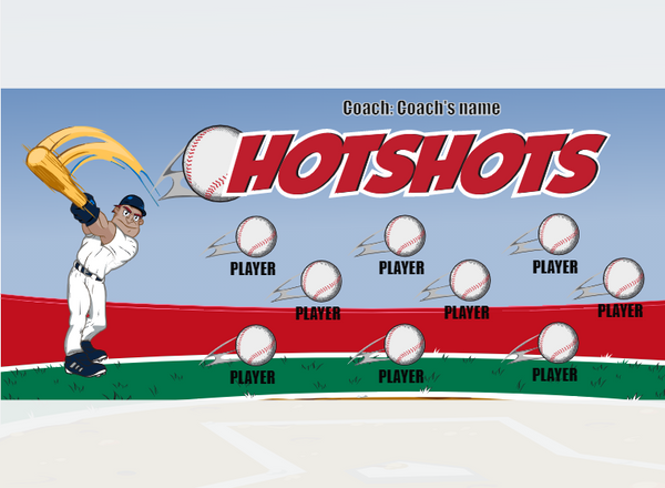 Hotshots - Baseball - Pole Pocket Banner