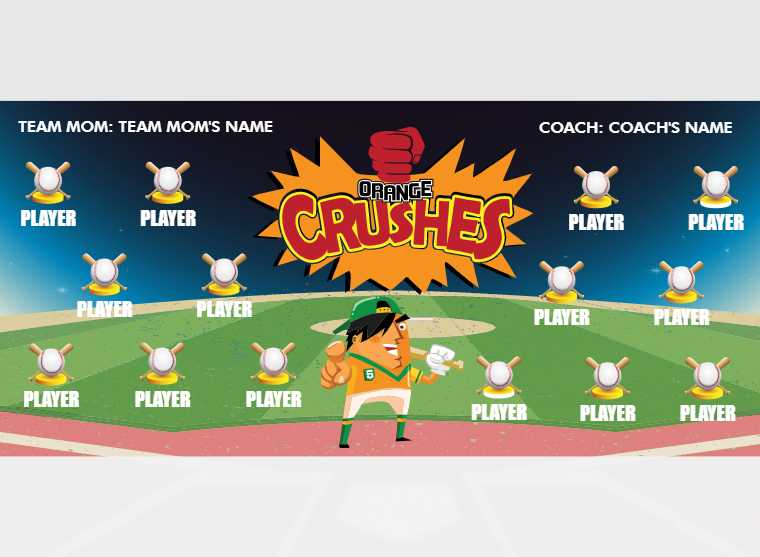 Orange Crush 2 - Softball - Pole Pocket Banner