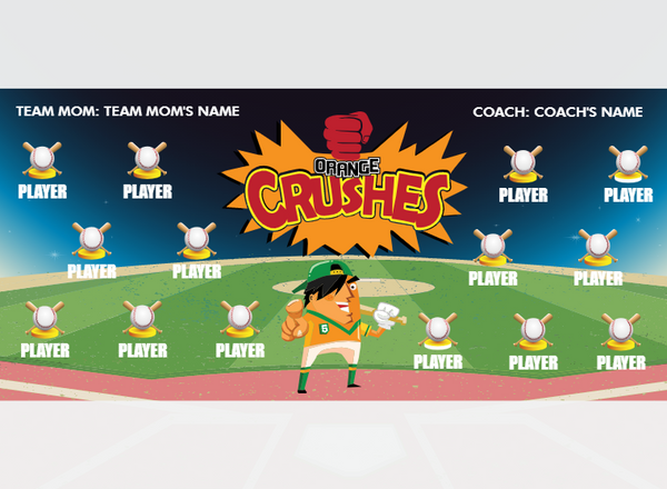 Orange Crush 2 - Softball - Pole Pocket Banner