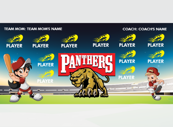 Panthers 2 - Softball - Pole Pocket Banner
