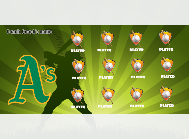 Oakland - Baseball - Pole Pocket Banner