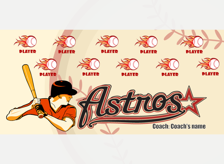 Astros - Baseball - Pole Pocket Banner